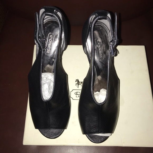 Coach Peep Toe Platform Heels - Picture 3 of 10